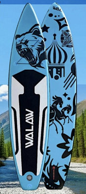 Sup board (Сапборд) Надувная доска WALAW Russia (340х81х15) до 200кг синий